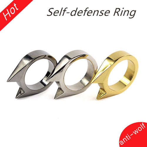 Cat Ear Mini Alloy Defensive Ring Self Defense Weapons Broken Windows Device Rescue Gear Portable Personal Protection Tool